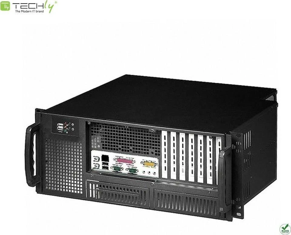 TECHLY 307377 19 4U pramoninė ant stovo montuojama važiuoklė ATX juodas