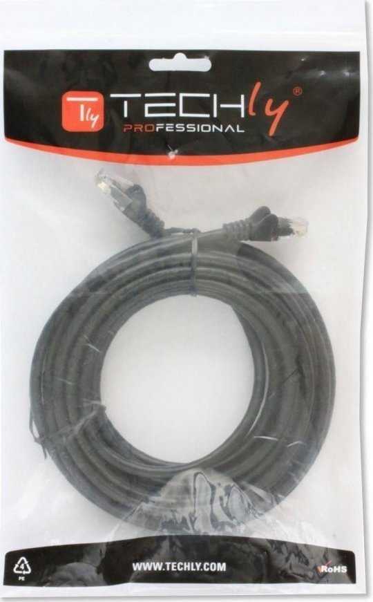 Techly Techly Patch laidas Cat5e UTP 0,25m juoda