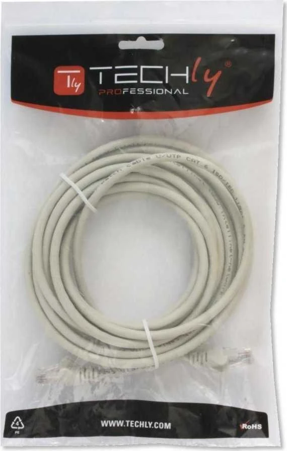 Techly Techly Patch laidas Cat6 UTP 10m pilka CCA