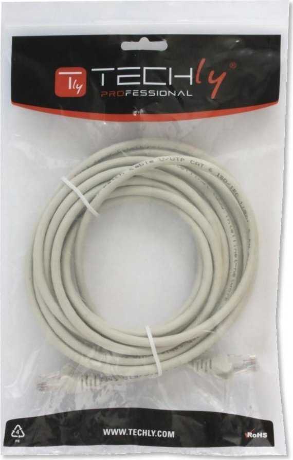 Techly Techly Patch laidas Cat6 UTP 3m pilkas CCA