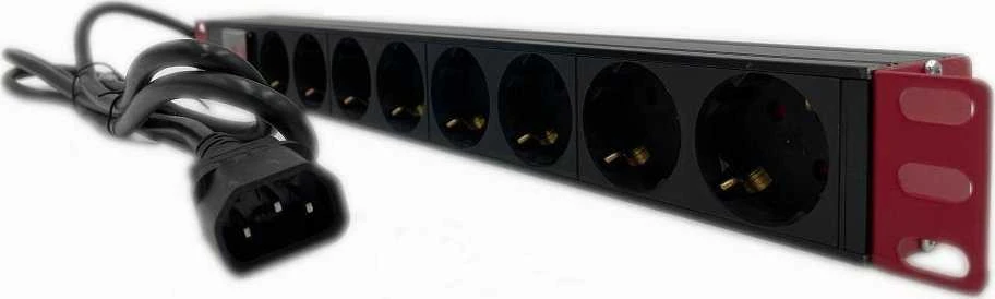 TECHLY stovo maitinimo juosta 19 colių 1U 8 vietos Schuko C14 2m