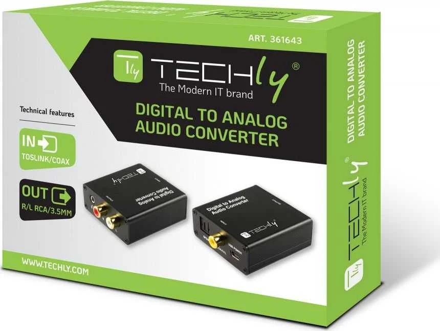 TECHLY audio keitiklis su pakuote