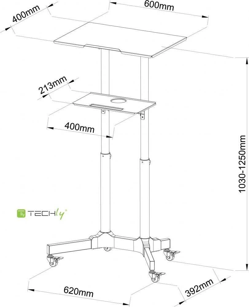 Techly universalus vežimėlis 103-125 cm