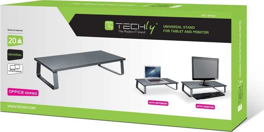 TECHLY universalus plieno stalinis stovas monitoriui/Nešiojamas kompiuteriui 12cm