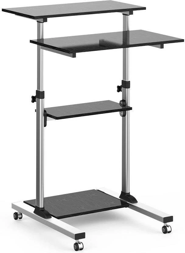 Techly mobilus darbo stalas su reguliuojamomis lentynomis