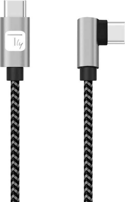 USB kabelis Techly USB-C - USB-C 2 m juodas-pilkas (ICOC MU2CC9-020-AL)