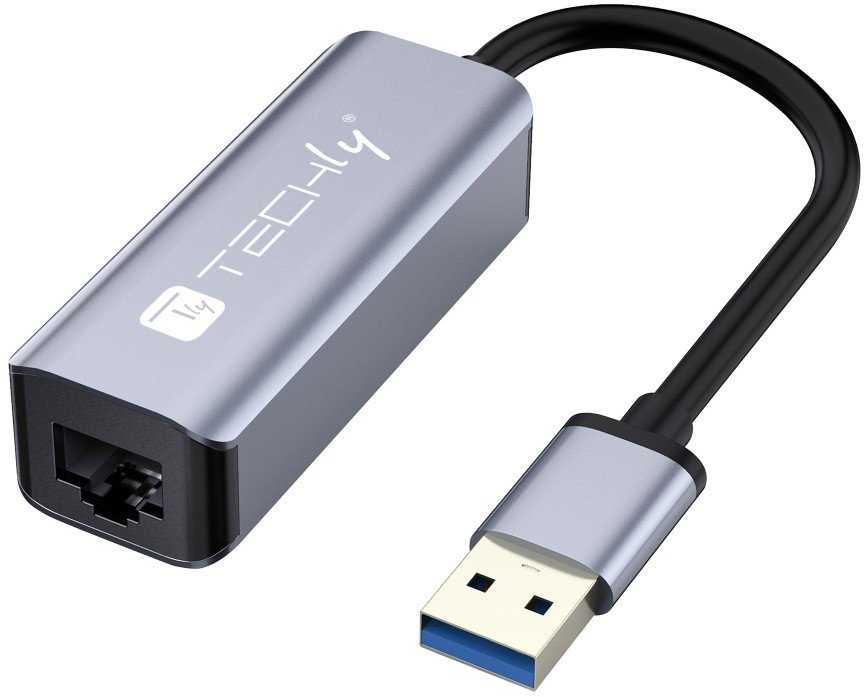 Karta jungiama į tinklą Techly Karta jungiama į tinklą/adapter USB-A 3.0 na RJ45 Gigabit