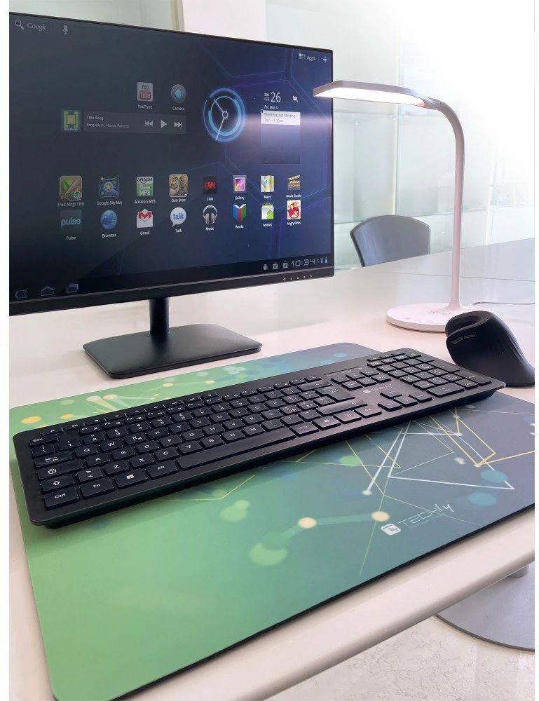 Techly Office XL pelės kilimėlis žaidimų biurui, 45x40 cm