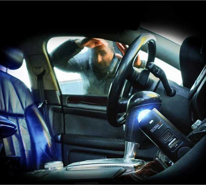Alarm automobilinis Technaxx do 10m, pilot, USB (juoda)