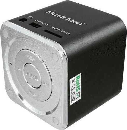 Technaxx Mini MusicMan, baterie 600 mAh, USB, juodas