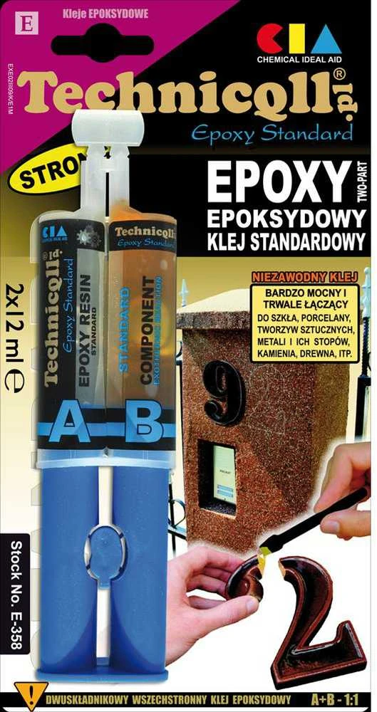 Technicqll Epoksidiniai klijai universalus, 2x12ml, Techniqll, E-402