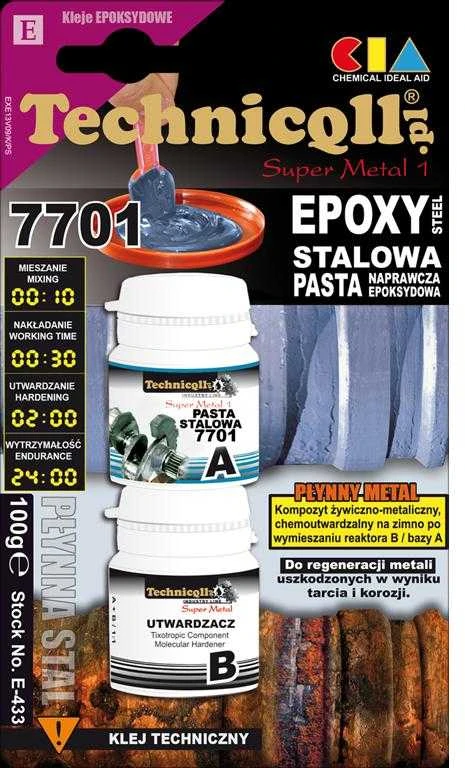 Blow Epoksidinė plieno pasta 100g Technicqll