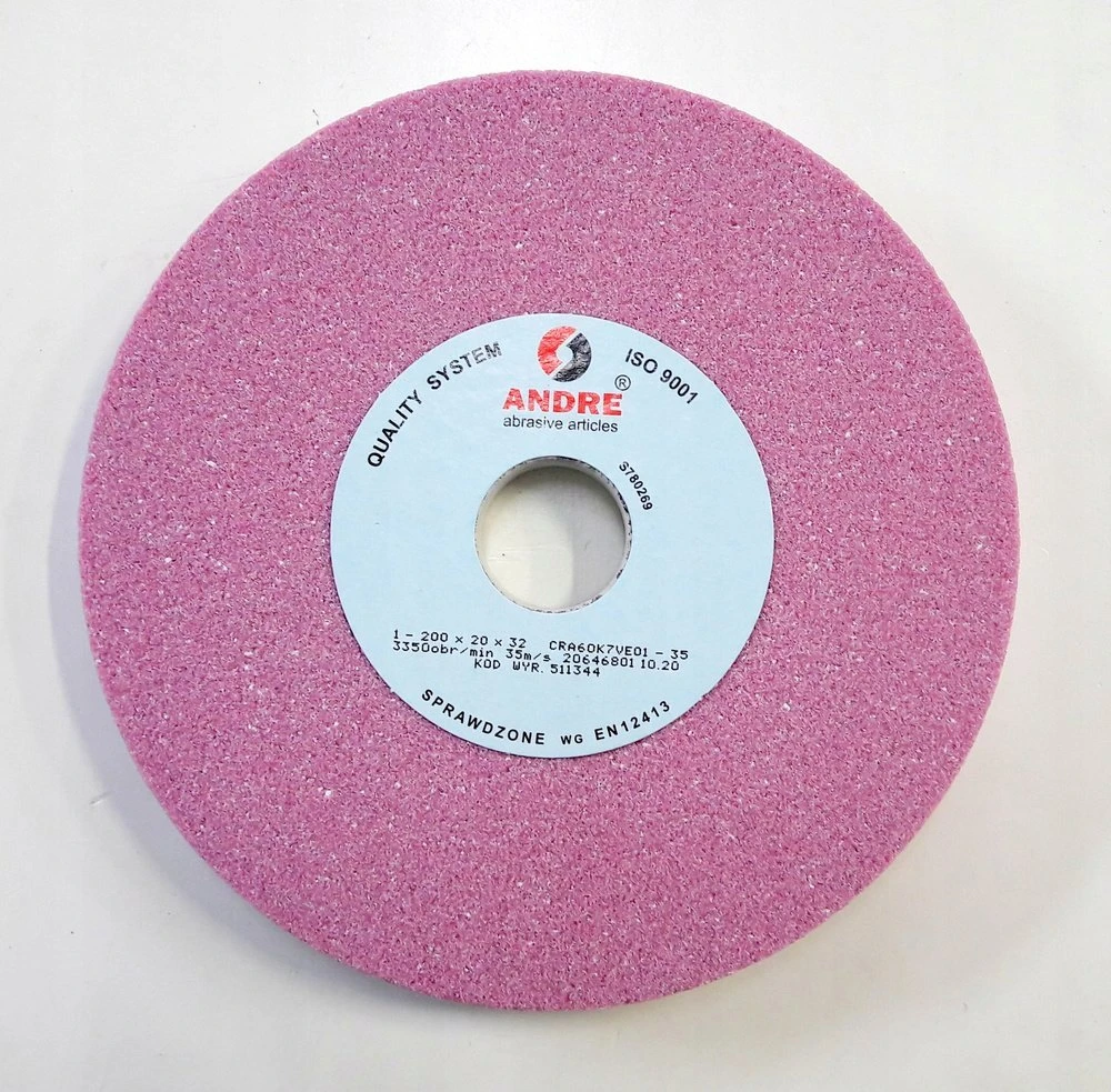 Techniflex ANDRE PLOKŠČIAS ŠLIFAVIMO DISKAS 200mm x 20mm x 32mm CRA60K7VE01-35 ROŽINIS „TIPAS 1”