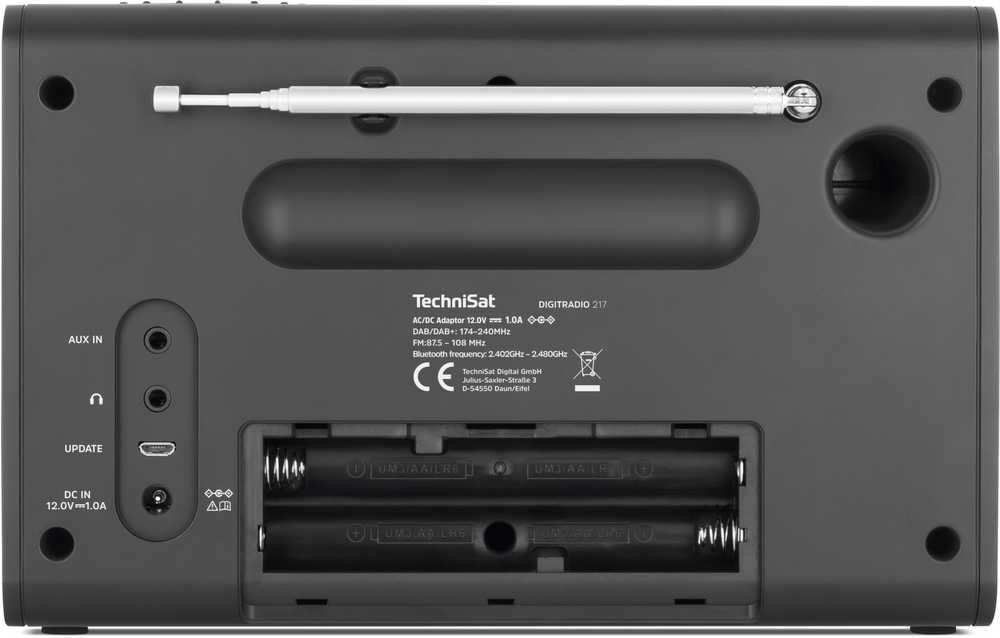 TechniSat nešiojamasis skaitmeninis DAB+ ir FM radijas su Bluetooth ir 3,2 col. ekranu, 0000/3998