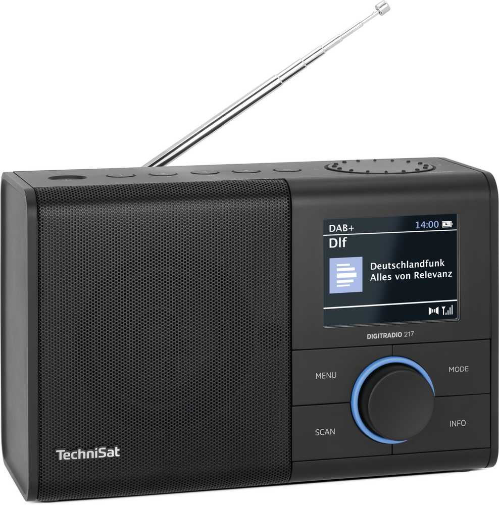 TechniSat nešiojamasis skaitmeninis DAB+ ir FM radijas su Bluetooth ir 3,2 col. ekranu, 0000/3998