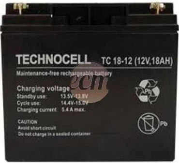 Technocell 12V 18Ah AGM akumuliatorius priekiniu kampu