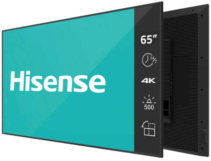 Monitorius „Hisense“ 65 spalvų 4K UHD IPS skaitmeninis reklaminis ekranas – veikia visą parą