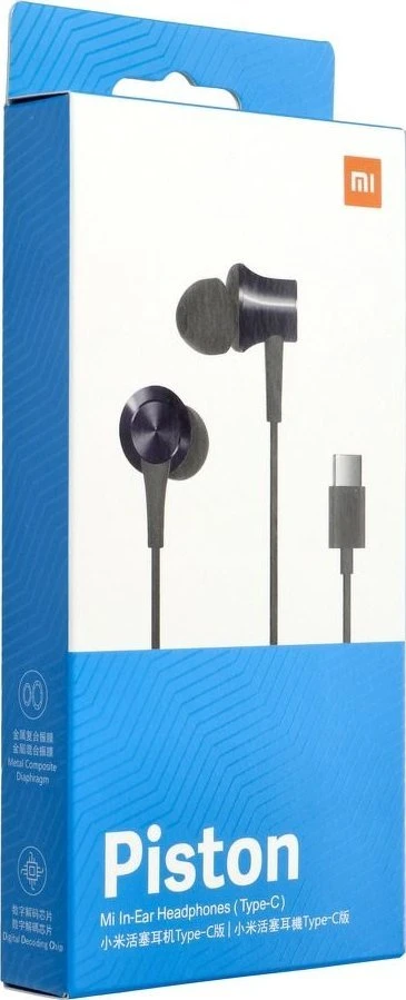 XIAOMI original wire earphone Typ C su mikrofonu HSEJ04WM juodos spalvos blister pakuotė