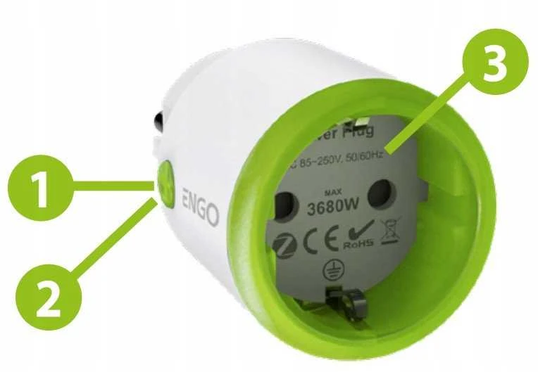 Engo EPLUG-WiFi - inteligentne gniazdko, Smart Plug Wi-Fi, 16A