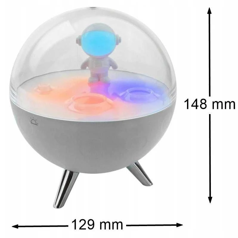 Eco Light Mary’s lampka nocna led rgb księżyc balta