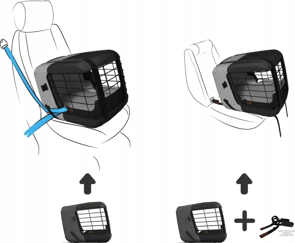 4pets - Caree ISOFIX jungtys, 2 vnt. - (T6836)