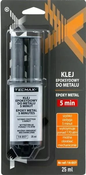 TECMAXX EPOKSIDINIAI KLIJAI METALUI 5 MINUČIŲ – ŠVIRKŠTAS 25ml