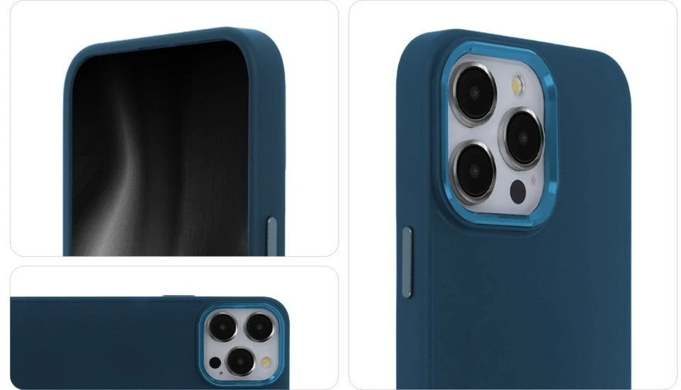 Dėklas Tecto Shield Telforceone Satin Elegant Case for iPhone 14 Pro 6,1" dark mėlynas