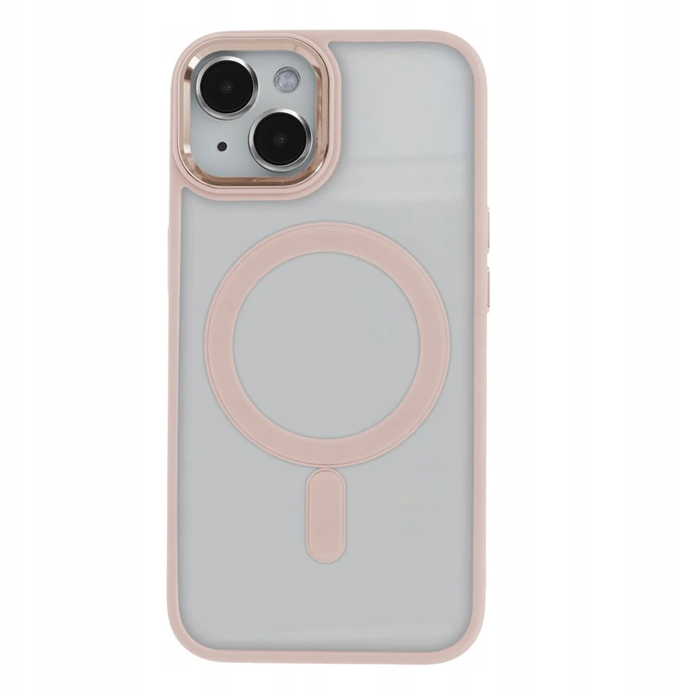 Tecto Shield Elegantiškas „Satin Mag“ dėklas, skirtas iPhone 15 Plus 6,7", rožinis