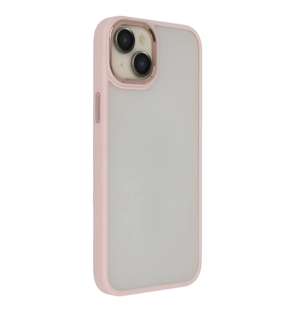 Tecto Shield „Telforceone“ satininis elegantiškas matinis dėklas, skirtas „iPhone 15 Plus 6,7“ colio, rožinis