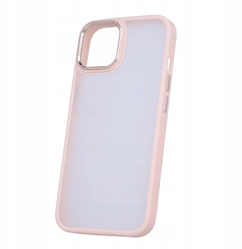 Tecto Shield „Telforceone“ satininis elegantiškas matinis dėklas, skirtas „iPhone 15 Pro 6,1“; rožinis