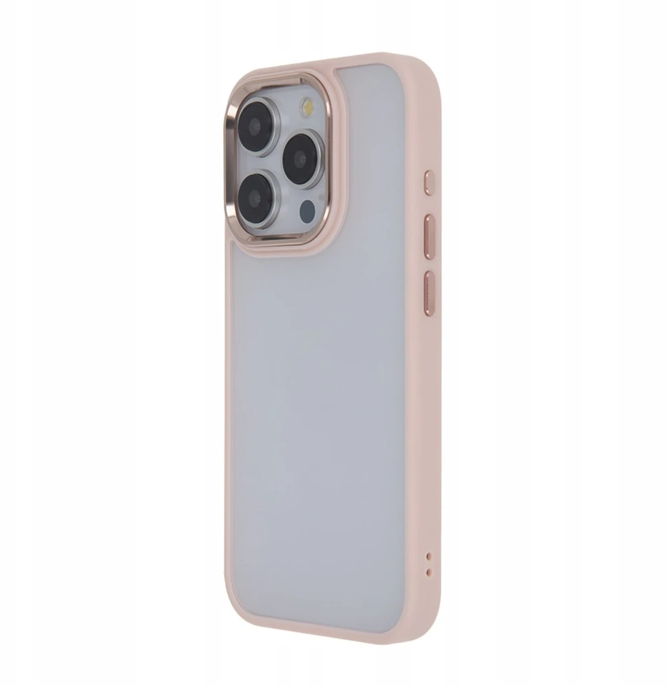 Tecto Shield „Telforceone“ satininis elegantiškas matinis dėklas, skirtas „iPhone 15 Pro 6,1“; rožinis