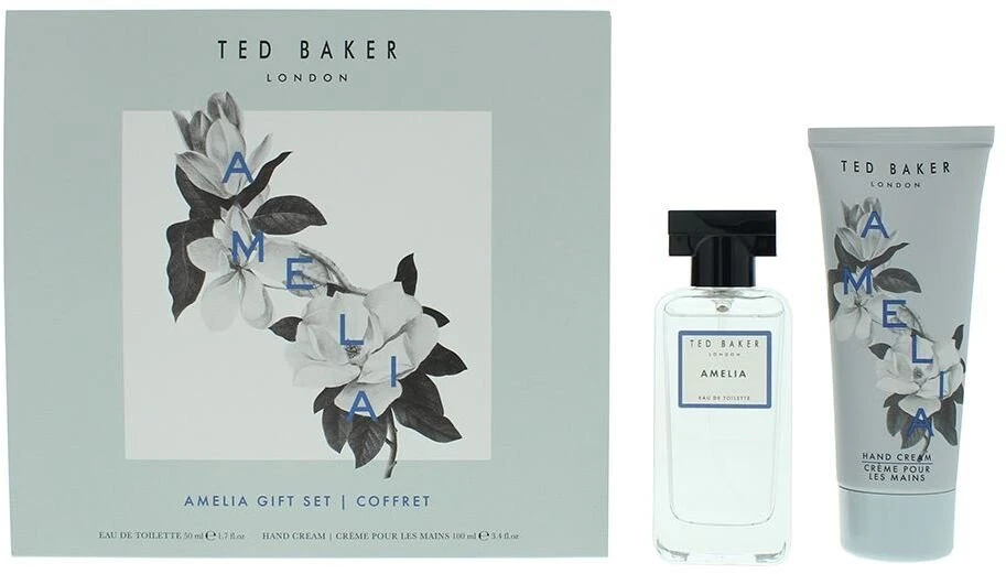 Rinkinys „Ted Baker“: „Amelia“ tualetinis vanduo moterims, 50 ml + „Amelia“ drėkinamasis rankų kremas, 100 ml