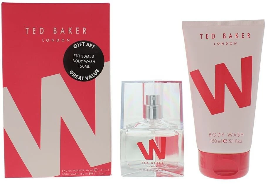 Rinkinys Ted Baker: W EDT For Women, 30 ml + W Cleansing Dušo želė visam kūnui, visiems odos tipams, 150 ml