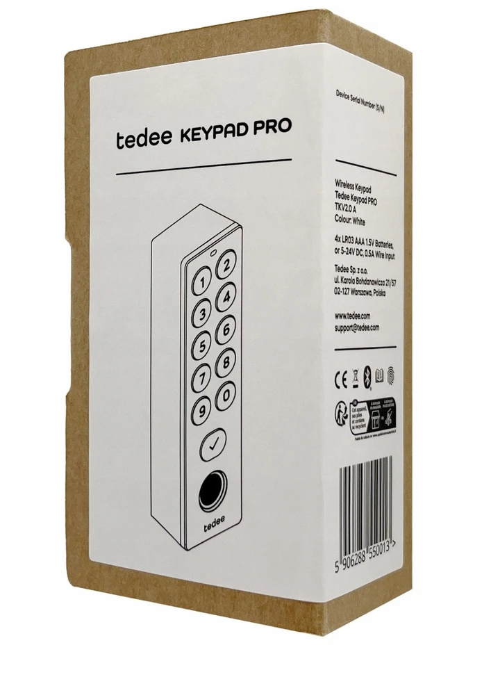 Tedee PRO klaviatūra (balta)