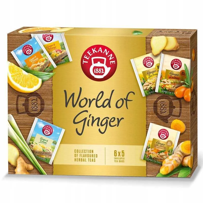 Teekanne World of Ginger arbatos rinkinys dėžutėje