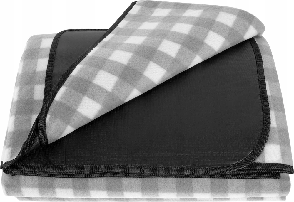 Antklodė iškylai su izoliacija 200x200 cm TEESA - pilka tinklelis
