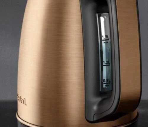 TEFAL Coppertinto Virdulys | KI280G10 | Electric | 2400 W | 1.7 L | Nerūdijantis plienas | 360° rotational base | Copper/Juodas