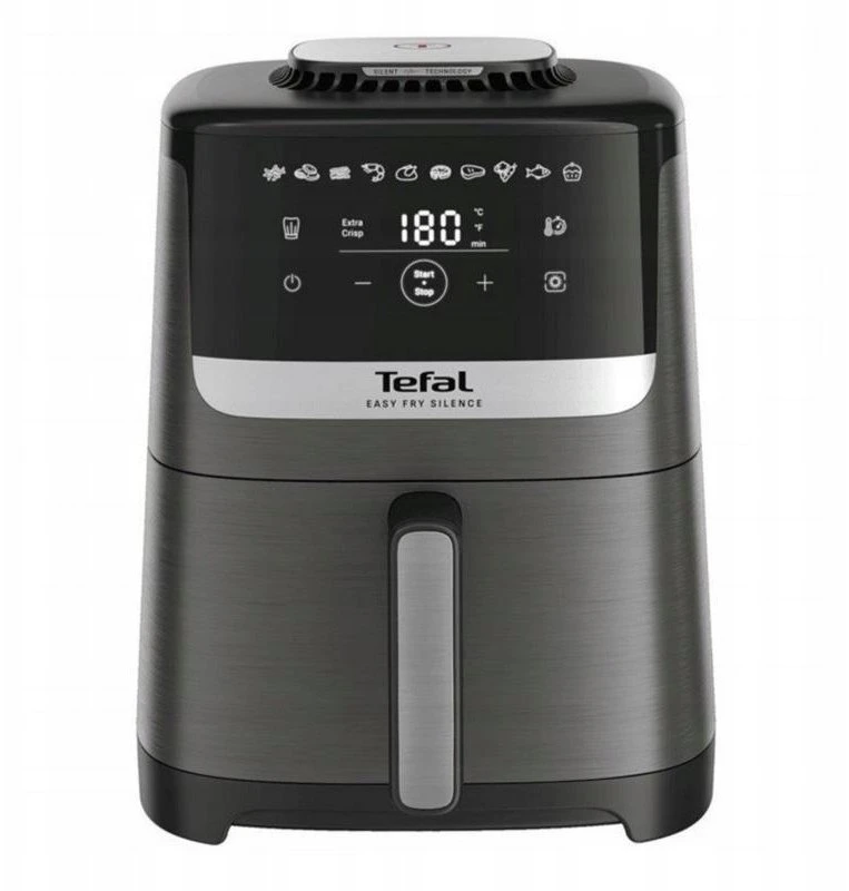 Karšto oro gruzdintuvė Tefal Easy Fry Silence, 5 l, pilkos spalvos (EY551HE0)
