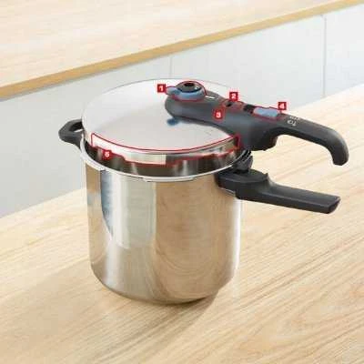 Tefal Secure Trendy P2580701 6 l sidabrinė