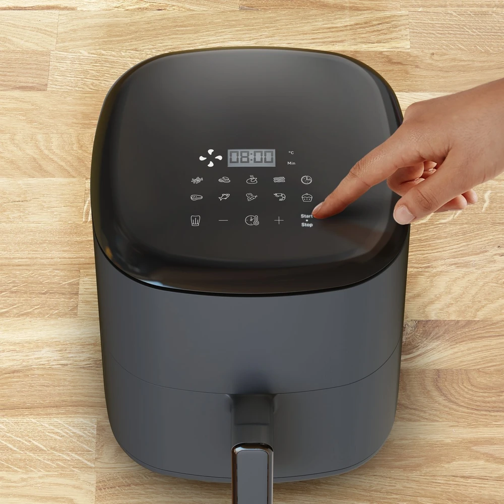 Karšto oro gruzdintuvė Tefal EY245B10, juoda, 1500 W, 5 l