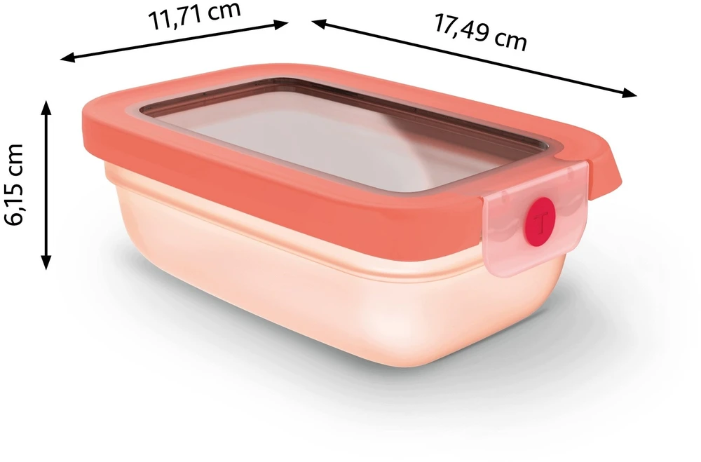 Tefal FOOD BOX 0.5L ONECLICK Oranžinis