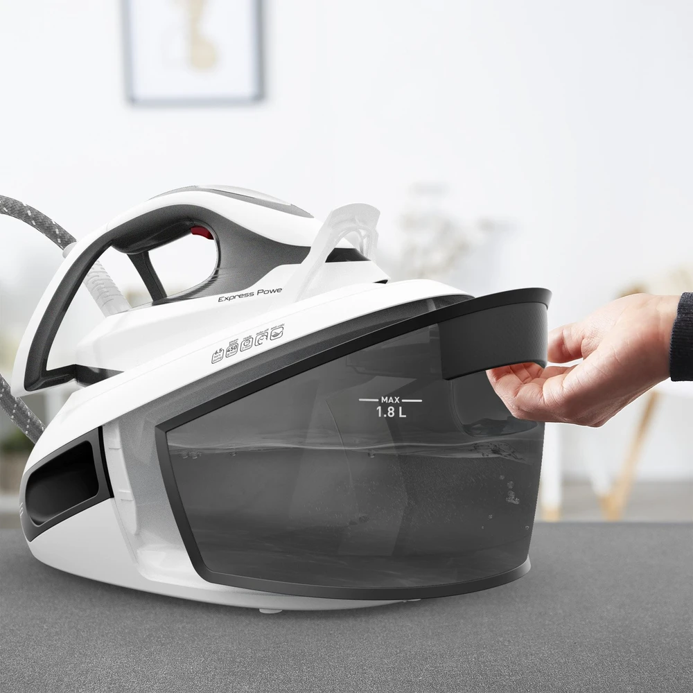 Tefal Express Power SV8130 2800 W 1,8 L Durilium AirGlide Autoclean soleplate Juoda, Balta