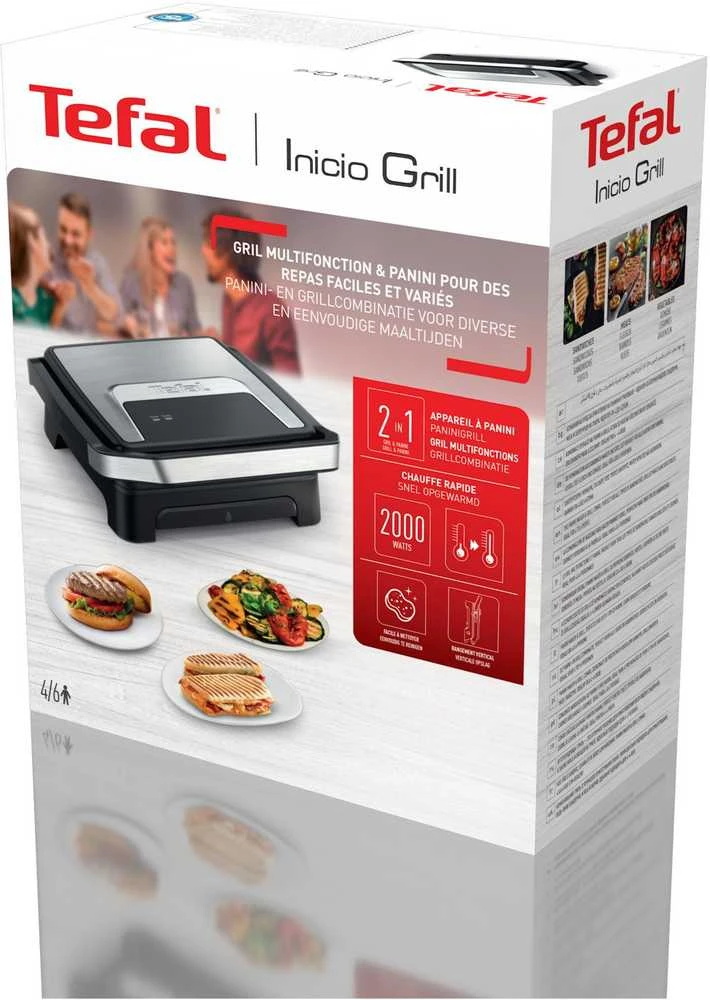 TEFAL Table Grilis | GC271D10 | Grilis | 2000 W | Sidabrinis