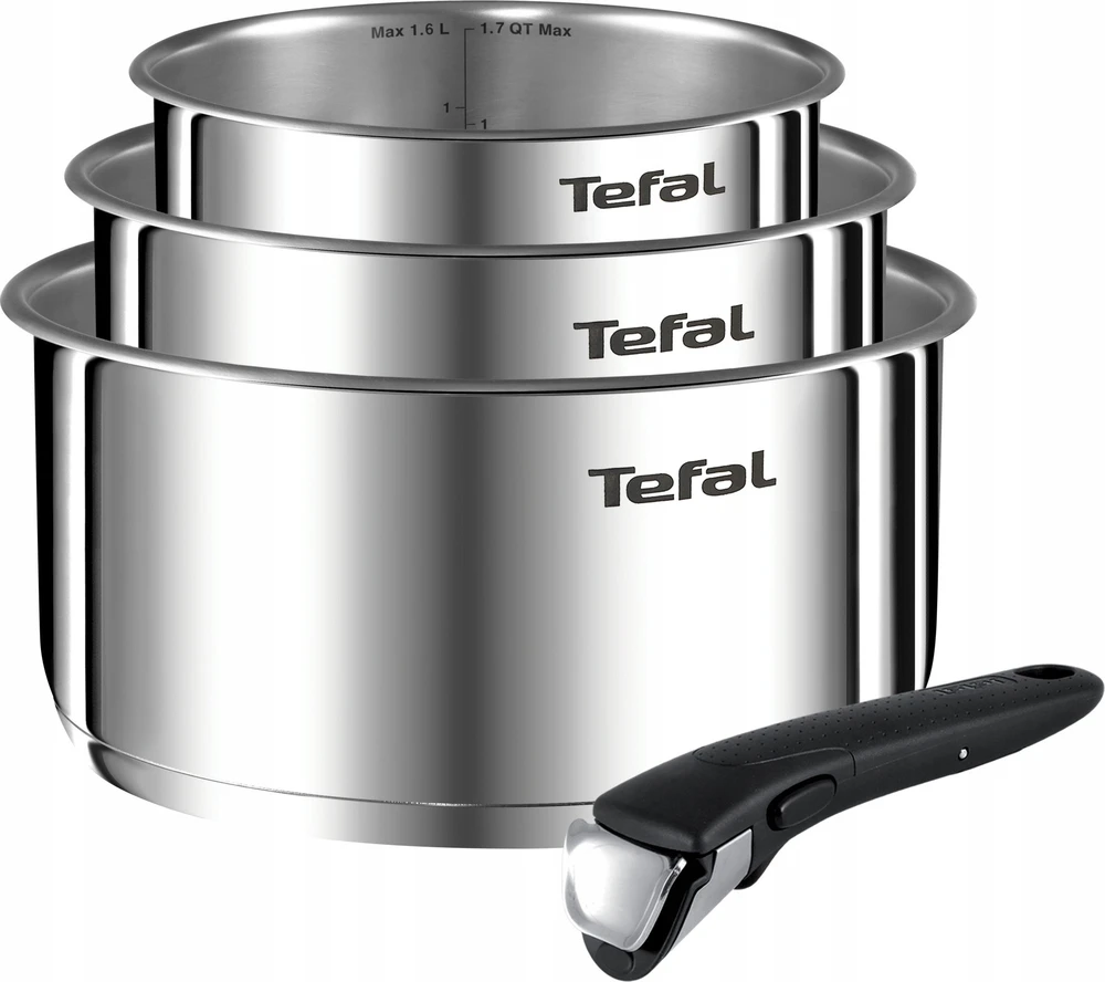 Nerūdijančio plieno puodų rinkinys Tefal Ingenio Emotion L8964S44, 4 dalių