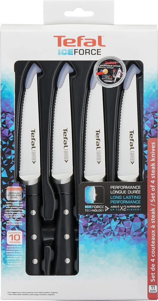 Peilių komplektas Tefal Ice Force K232S414, 4 dalių