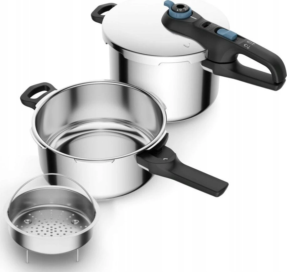 Tefal Secure Trendy P2584301 4 l + 6 l Indukcja sidabrinė
