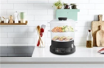 Garų puodas TEFAL | Maisto garintuvas | VC139810 | Juodas | 800 W | Talpa 6 L | Krepšelių skaičius 2