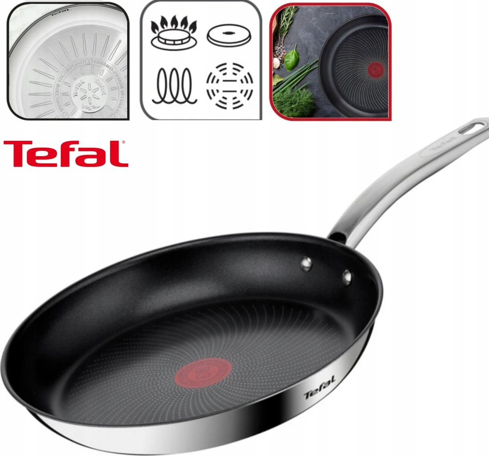 TEFAL | Keptuvė | B8170644 Intuition | Kepimui | 28 cm skersmuo | Tinka indukcinei kaitlentei | Fiksuota rankena