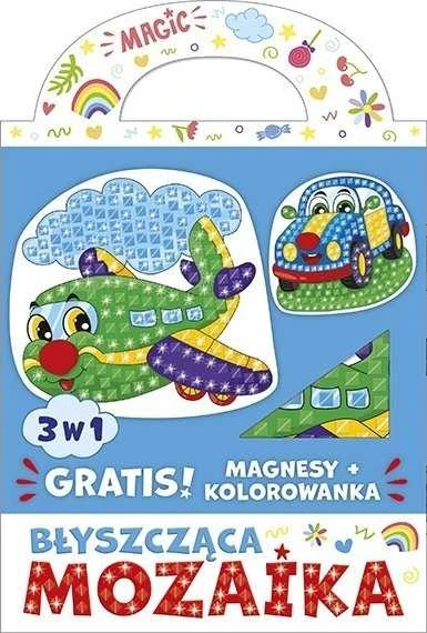 Teka *MOZAIKOS blizgus, TRANSPORTO PRIEMONĖS, 3in1, magnetai + putplastis