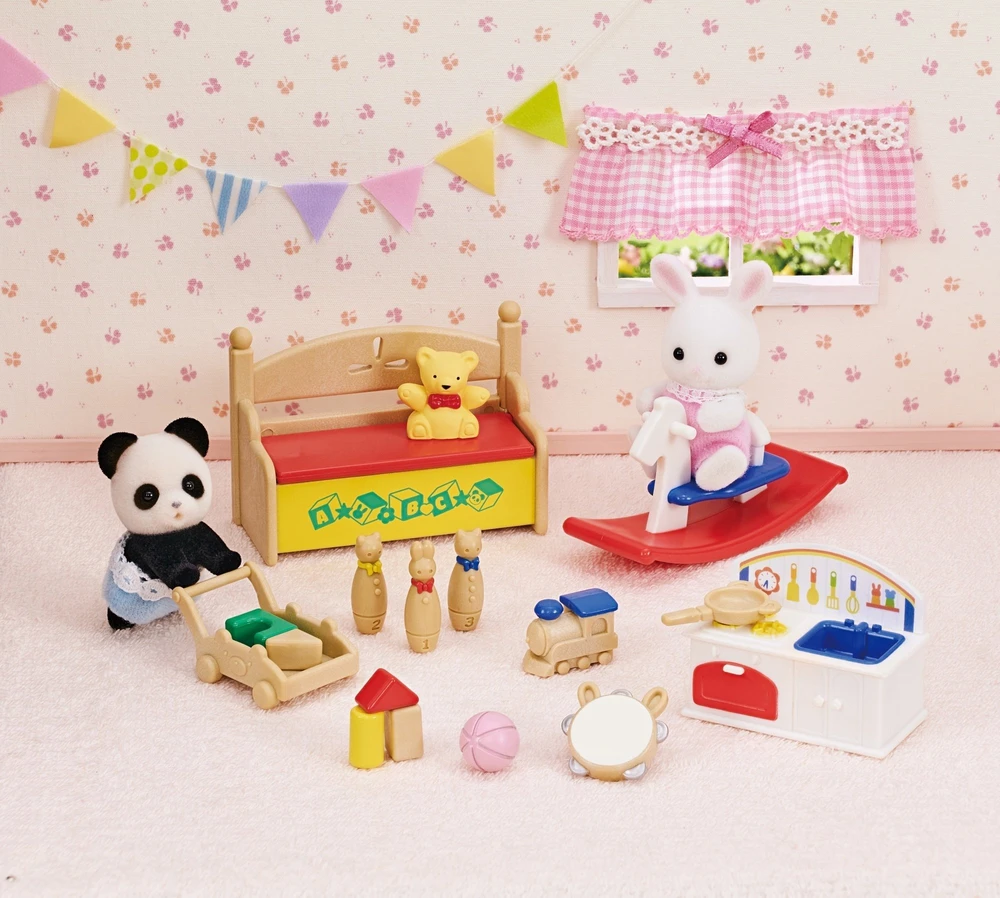 Sylvanian Families Epoch Figūrėlės vaikų žaidimų kambariui Sylvanian Village